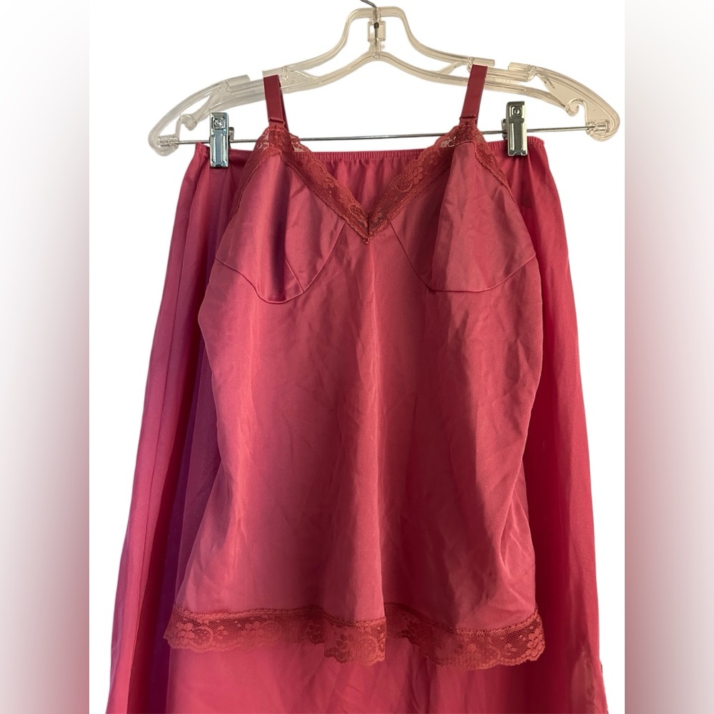 Vintage Movie Star Raspberry Slip Set- Small - Picture 2 of 4